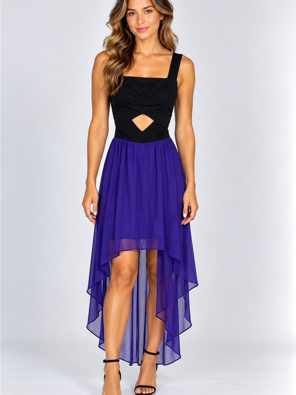 Foreign Exchange High Low Dress With Cut-Out